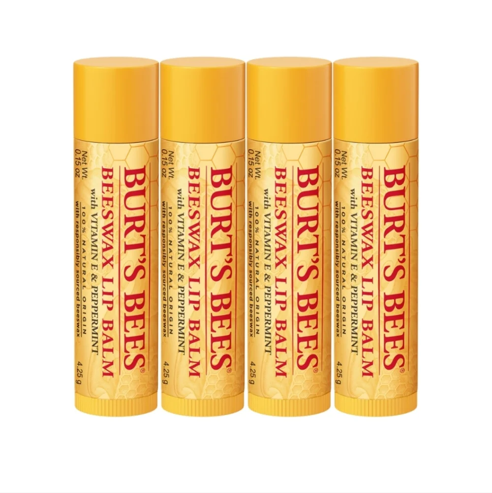 Burt's Bees Beeswax Lip Balm 4-Pack 🆕